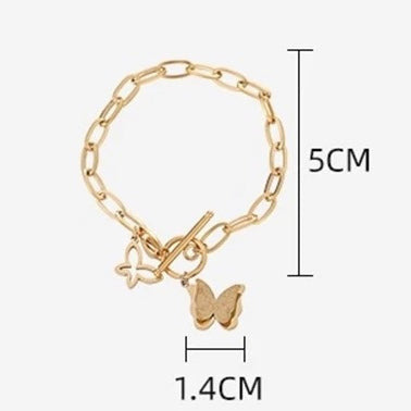 Yara Butterfly Charm Bracelet
