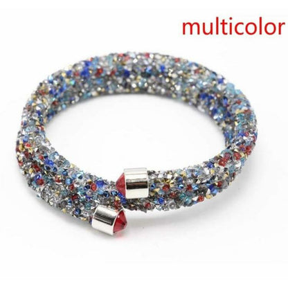 Crystal Double Wrap Bracelet - Sophistycats Jewelry