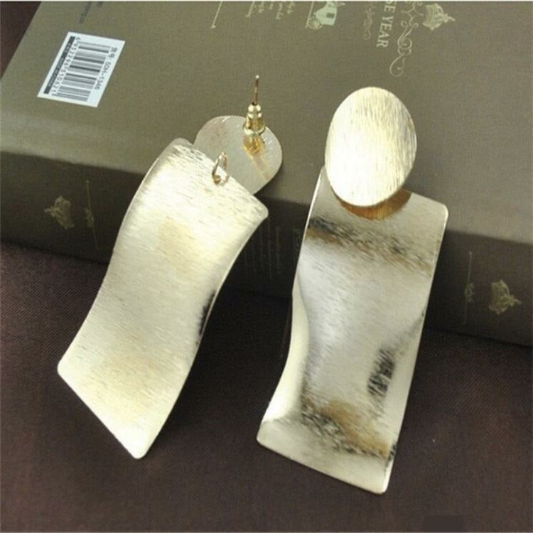 Geo Drop Earrings - Gold - Sophistycats Jewelry