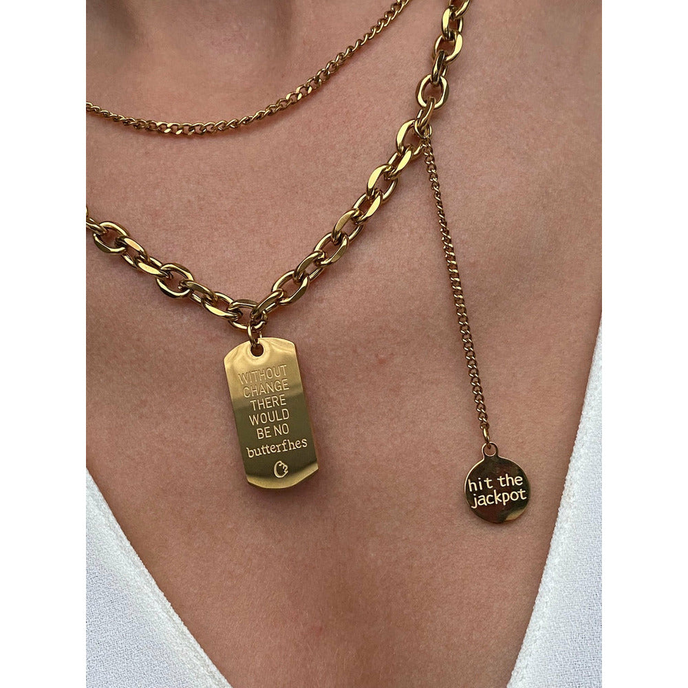 Journey Butterfly Double Layered Necklace