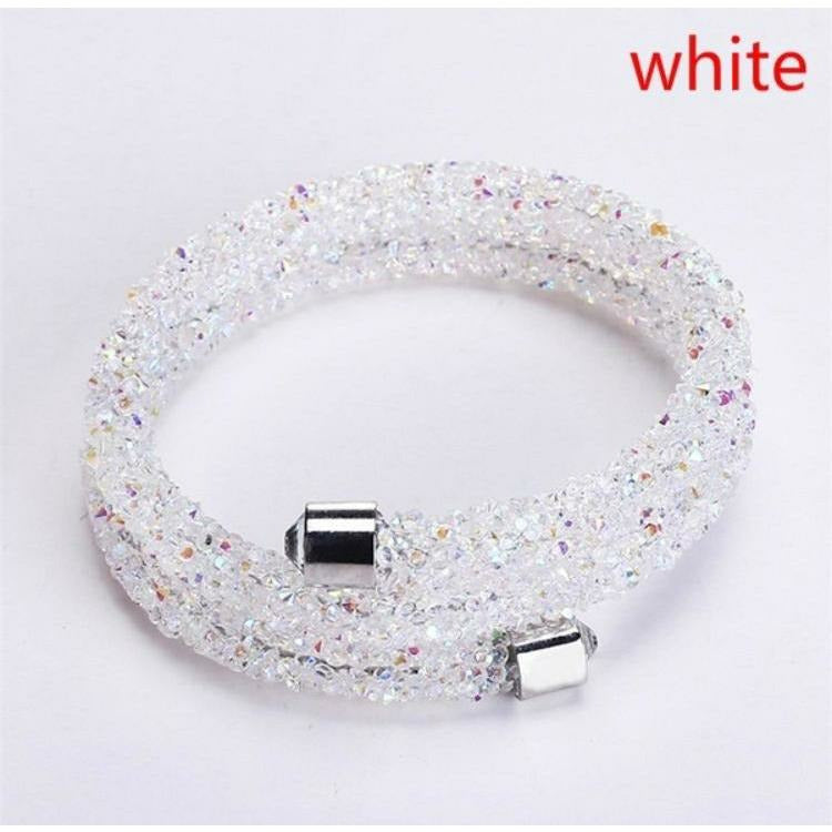 Crystal Double Wrap Bracelet - Sophistycats Jewelry