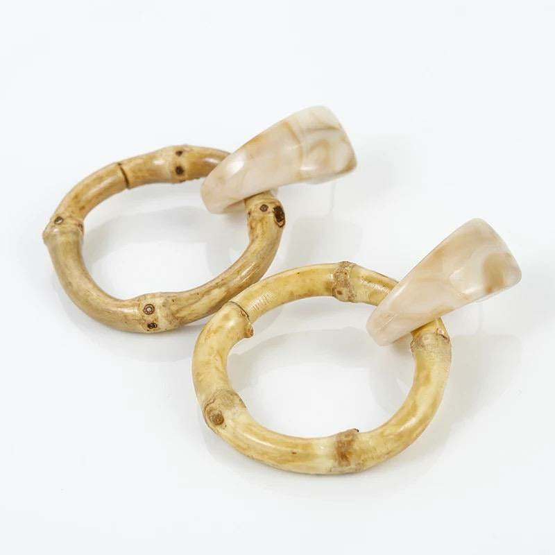 Tiki Bamboo Hoop Earrings