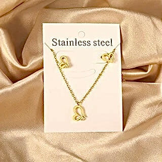 Butterfly Necklace & Earring Set