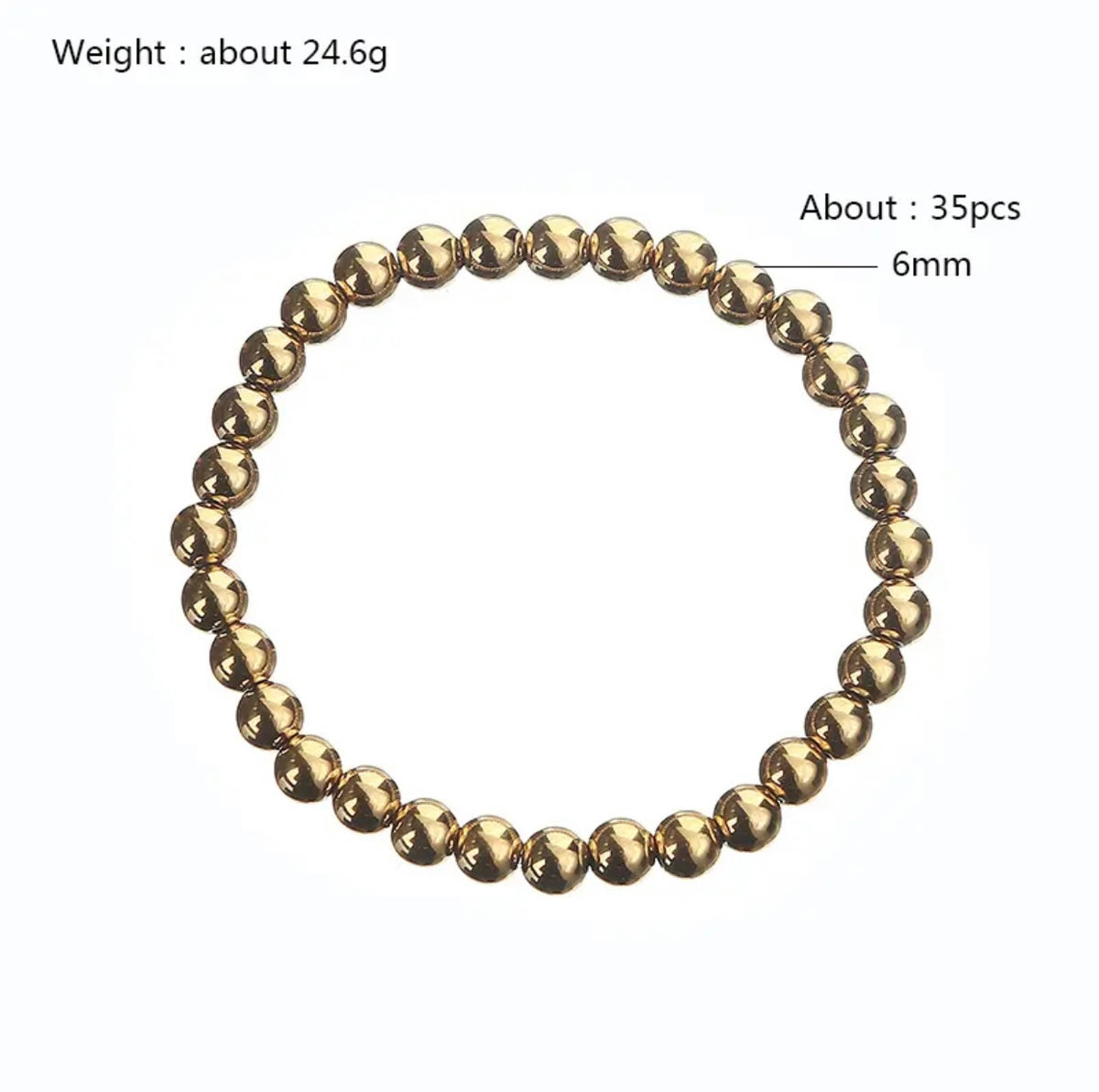Mowry Stainless Steel Beaded Bracelet - Gold / Silver