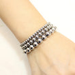 Stainless Steel Beaded Bracelet - Gold / Silver
