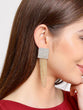 Rhinestone Tassel Chain Earrings