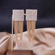 Rhinestone Tassel Chain Earrings