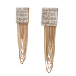 Mila Rhinestone Tassel Chain Earrings