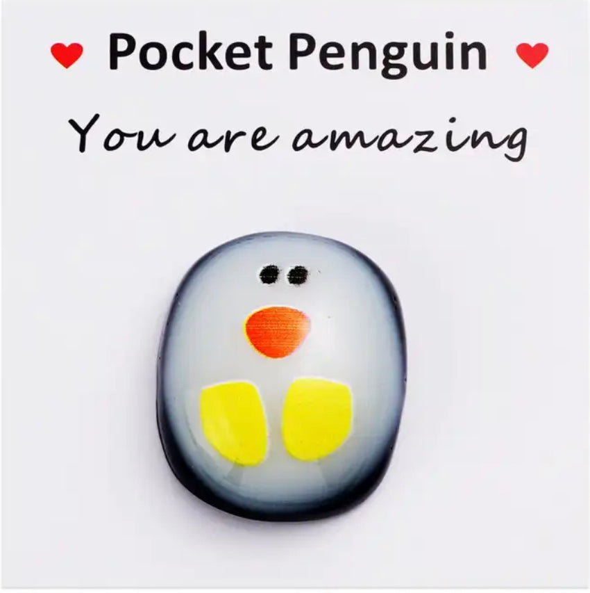 Encouraging Mini Card - Pocket Hug Penguin