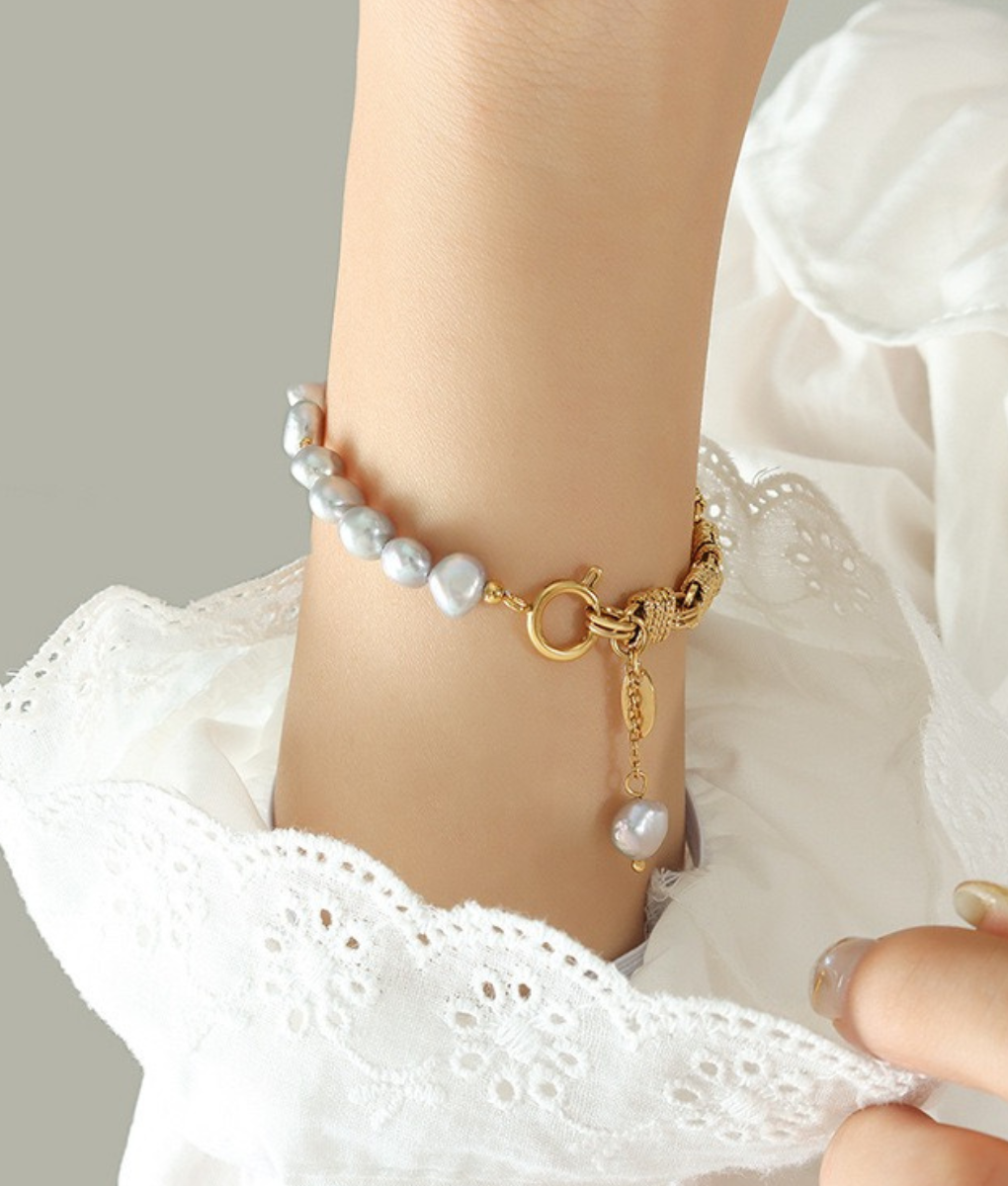Golden Tide Pearl Bracelet