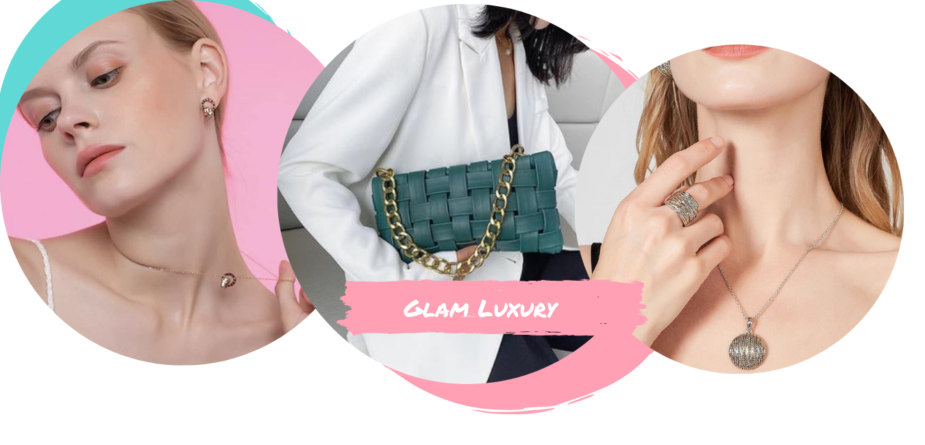 Chic and Sophisticated Looks: Shop our collection of necklaces, earrings, bracelets, rings, bags, and accessories