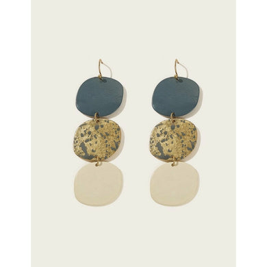Triple Disc Dangle Statement Earrings