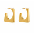 Hollow Square Gold Hoop Earrings