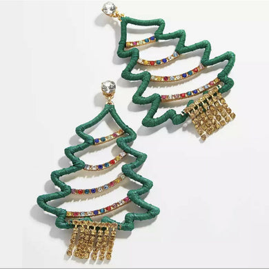 Christmas tree earrings