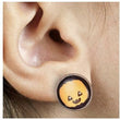 Halloween Stud Earrings - Stainless Steel ( candy corn, pumpkin, witch, ghost, fall leaves, haunted house)