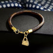 Bag Charm Snake Leather Bracelet