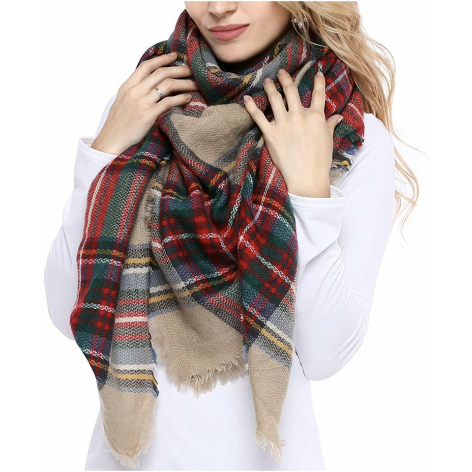 Cashmere Feel Oversized Shawl Scarf Wrap 
