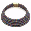 Kardashian look - Multi-Color Maxi Choker Neckalce with Bracelet Set 