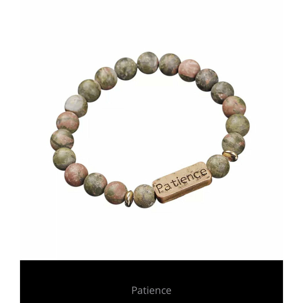Inspirational message bracelet - patience