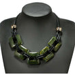 Power Acrylic Leather Chord Choker Necklace