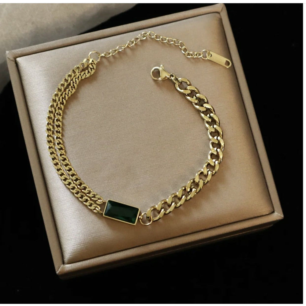 Lux Emerald Green Jewelry Set