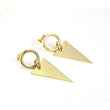 Gold triangle geometric drop stainless steel earrings
