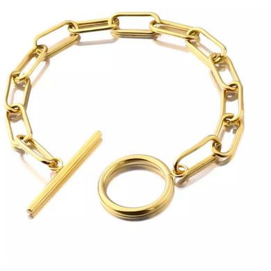 Gold Oval-Link Bracelet