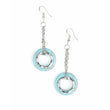 Turquoise ring Drop Silver Earrings