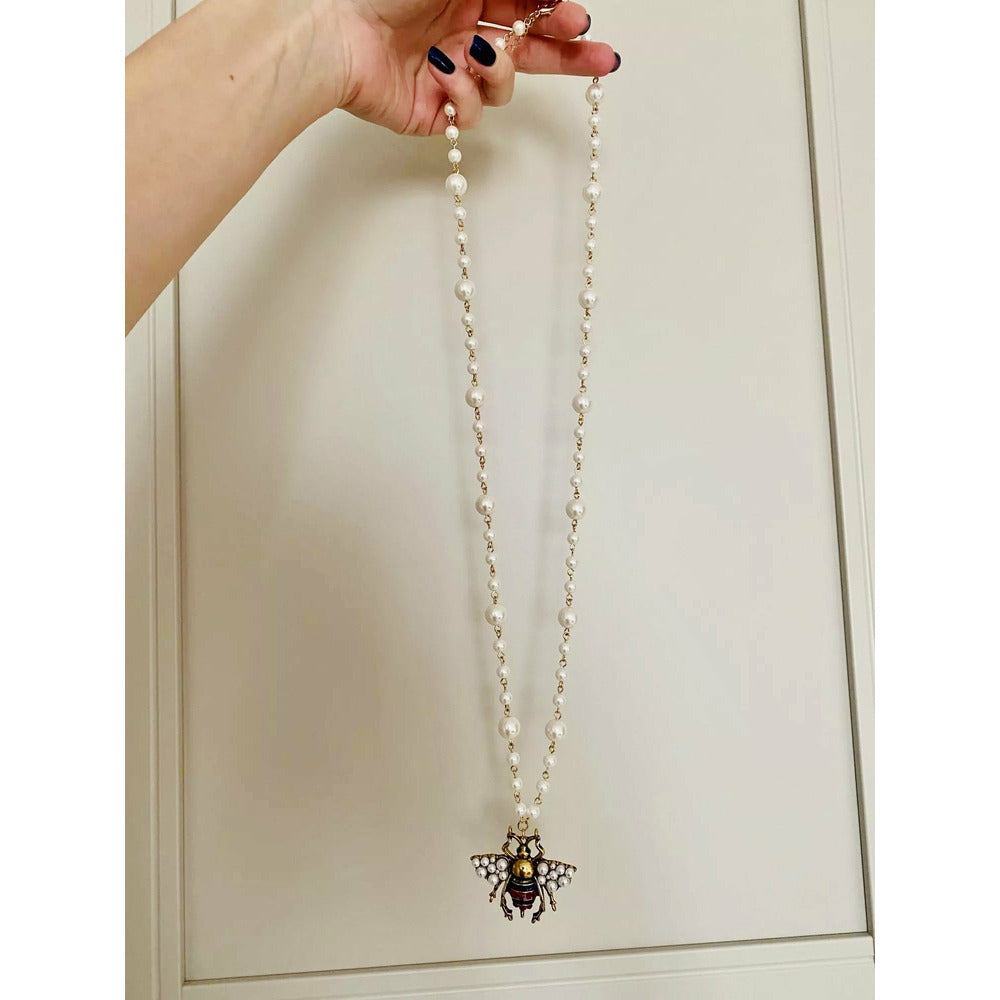 G-Vintage Bee Pearl - Long Necklace