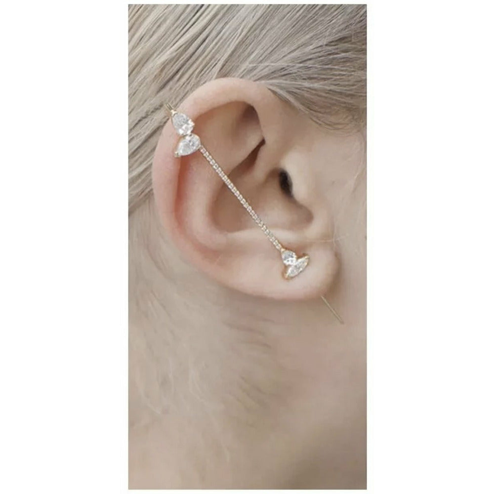 Aurora Ear Climber Earrings - Gold