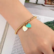 Dbl Heart Charm Bracelet