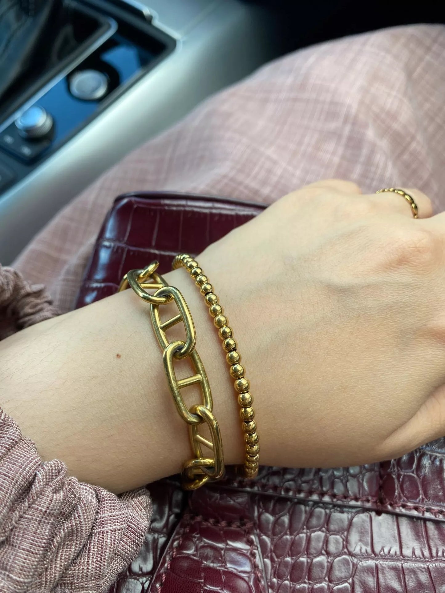 Posh Gold Beaded Bracelet