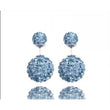 Shamballa disco ball stud earring. Blue
