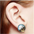 Halloween Stud Earrings - Stainless Steel ( candy corn, pumpkin, witch, ghost, fall leaves, haunted house)