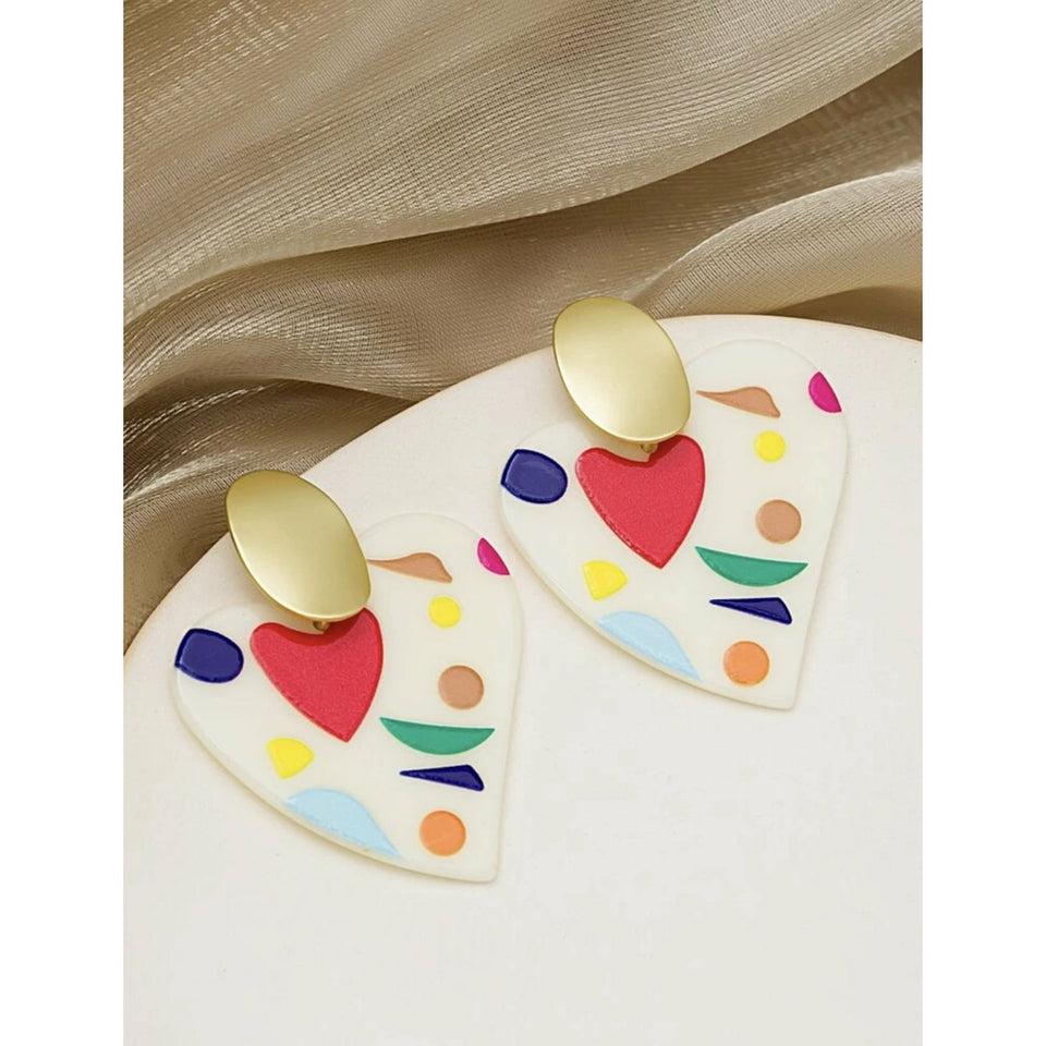 Cheeky Acrylic Heart Earring