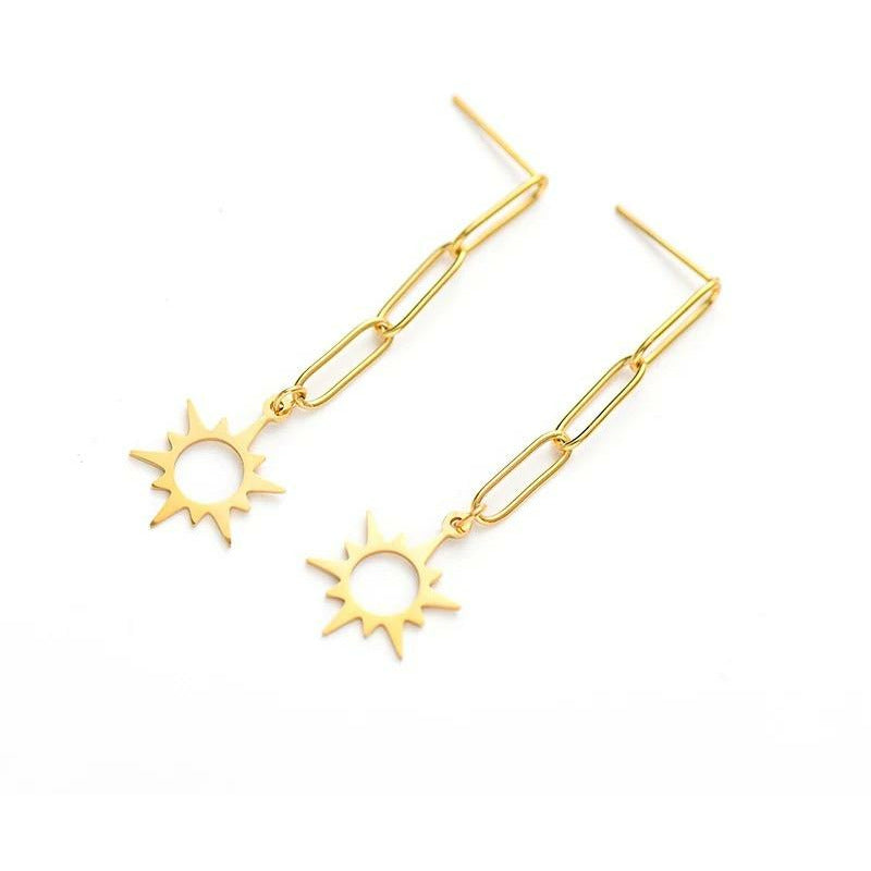 Sunny Gold Link Earrings