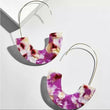 Acrylic Tortoise Drop Earrings- Blue, Pink, Brown