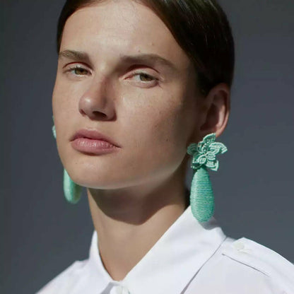 Julep Mint Green Flower Earrings
