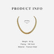 Zoe Flat Link Chain Choker Necklace - Gold