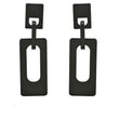 Black geometric acrylic statement earrings 