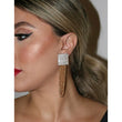 Rhinestone Tassel Chain Earrings