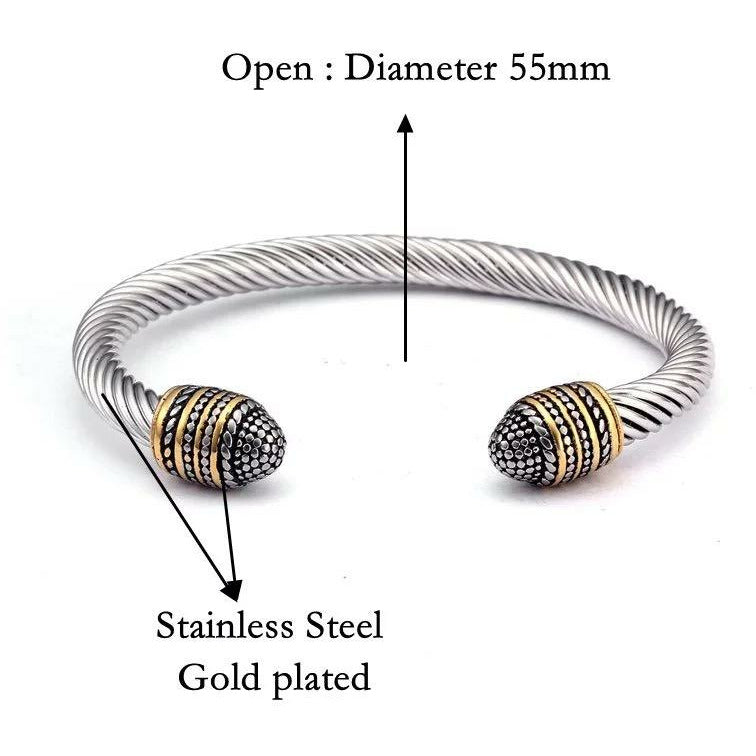 Lana Snake Cable Wire Cuff Bracelet
