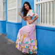 Statement Bikini - 3 Piece Crop Top High Waist Bikini with Cover-Up 