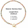 CandyLand Multicolor Layered Choker Necklace Set - Gold or Silver