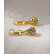Panther Knocker Gold Link Drop Earrings 