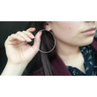 Large Silver Hoop Earrings 