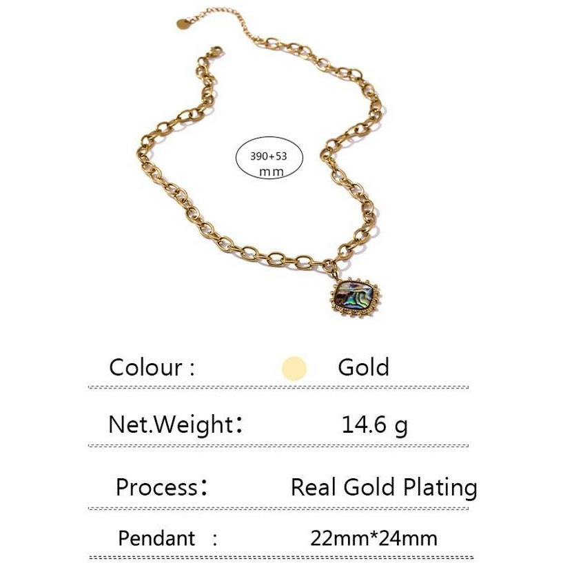 Devon Abalone Gold Necklace