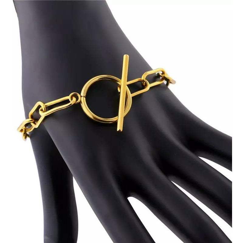 Gold Oval-Link Bracelet