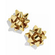 Gifted holiday bow gold stud earrings