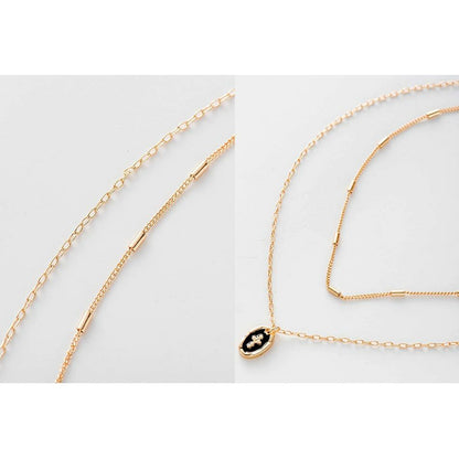 Crossing Gold Layered Necklace